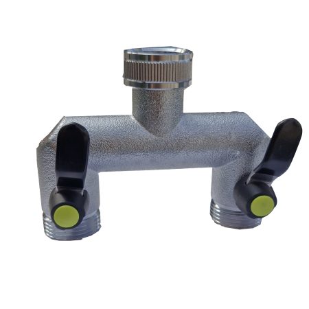 Verteiler aus Messing 1 " mit 2 Abgängen