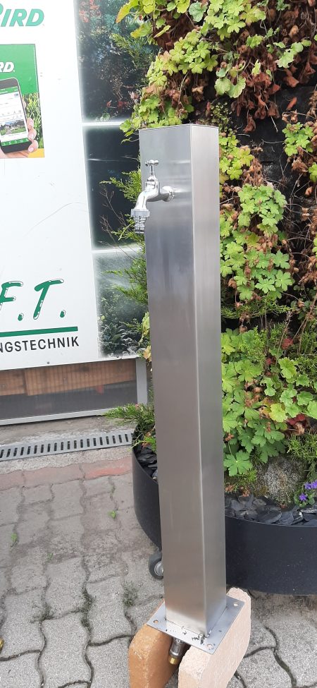 Wasserentnahmestelle Edelstahl eckig – Bild 2